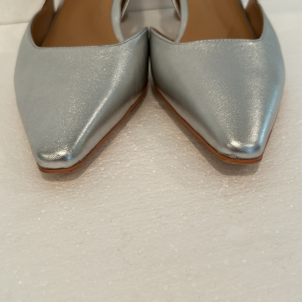 New Naturalizer DALARY SLINGBACK PUMP in Silver Leather, sz 12M - Picture 5 of 8